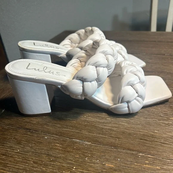 Lulus Swanie white woven sandals size 10 - Picture 6 of 11